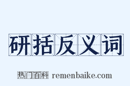 研括反义词是什么意思的图片